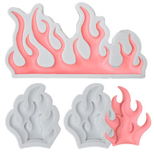 3 Pcs Coral Seaweed Silicone Mold, Fire Flame Cake Border Decorating Mold Fondant Chocolate Candy Molds DIY Baking Tools Sea Creatures Mold for Resin