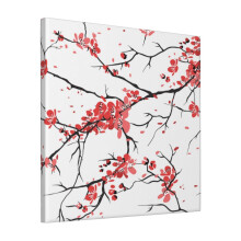 delicate cherry blossoms Printed Canvas Wall Art Unframed Paintings Modern Wall Pictures Painting for Living Room Bedroom Home Decoration, 12" x 12"