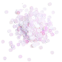 FAZHBARY Small Clear Sequins Bulk Loose Flat Sequins Crystal Iridescent Paillettes Sequins Spangles for Sewing Craft DIY Embroidery Applique, About 6