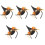 5Pcs Halloween Headband Set With Tiny Witch Hat For Cosplay Party 3