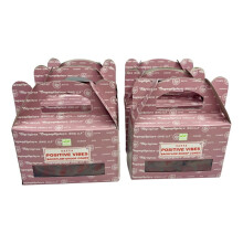 Satya Positive Vibes Backflow Incense Cones (Pack of 12) (One Size) (Brown)