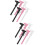 Set Of 2 Eyebrow Shaper Tool High Light Eyebrows Pink Plastic Ruler 7