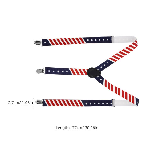 3Sets Assorted Flag Bow Tie and Strap Clip Set Party Supplies 1