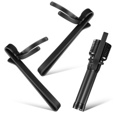 8Pcs Adjustable Black Metal Flashlight Waist Clips for Secure Carry