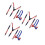 3Sets Assorted Flag Bow Tie and Strap Clip Set Party Supplies 7