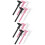 Set Of 2 Eyebrow Shaper Tool High Light Eyebrows Pink Plastic Ruler 5