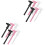 Set Of 2 Eyebrow Shaper Tool High Light Eyebrows Pink Plastic Ruler 3