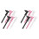 Set Of 2 Eyebrow Shaper Tool High Light Eyebrows Pink Plastic Ruler 2