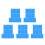 50Pcs Blue PP Child Desk Board for Writing Practice Exam Study 5