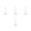 4Pcs Versatile Crystal Grinding Rod Stable Flat Bottom Pestle Stick 10