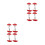 4Pairs Mini Adjustable Shoe Stretchers Red Plastic Shoe Expanders 8