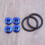 1Set Quick Release Fastener Blue Fixed Button Kit for Car Rear Bumper 5