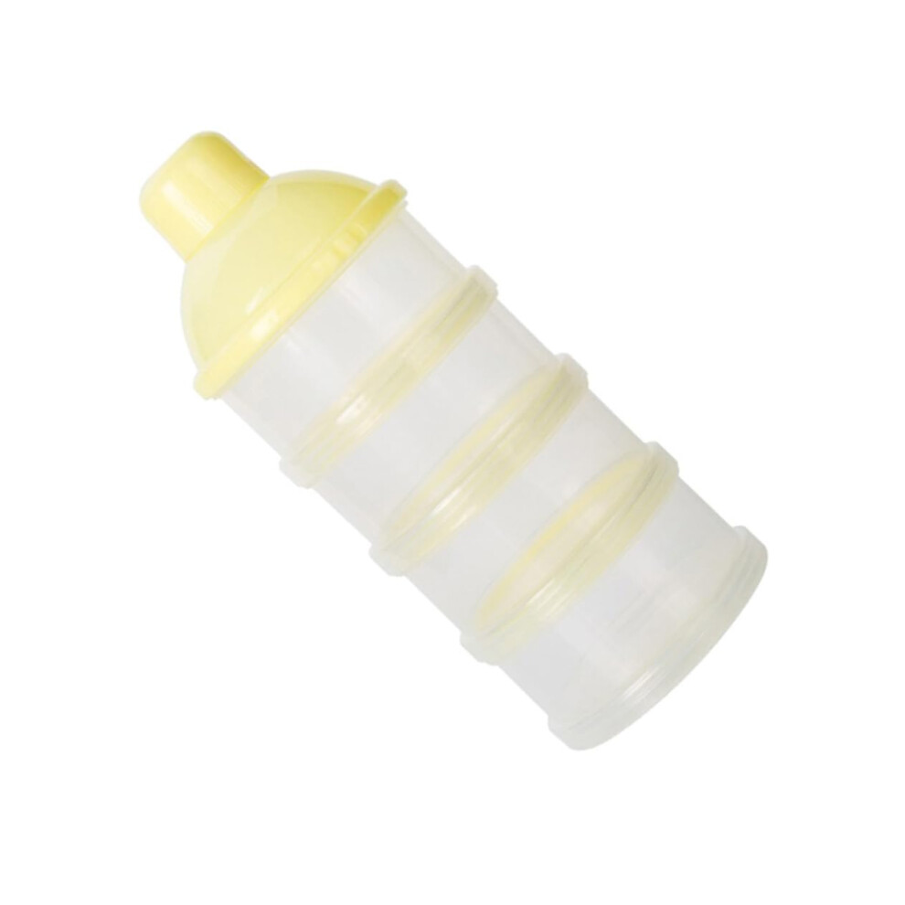 Baby Formula Dispenser 3 Layer Stackable Nonspill Milk Powder And Snack Container For Travel Yellow