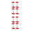 4Pairs Mini Adjustable Shoe Stretchers Red Plastic Shoe Expanders 4