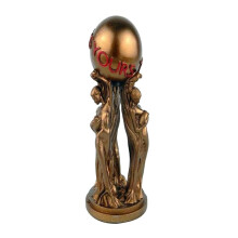 vdha The World is Your Statue Trophy for Office Home Decoration Birthday Graduation Resin Statue