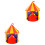 2Pcs Kids Play Tent Castle Indoor Foldable Playhouse 3
