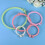 10Pcs Durable Plastic Cross Stitch Hoops for Handcraft Assorted Colors 9