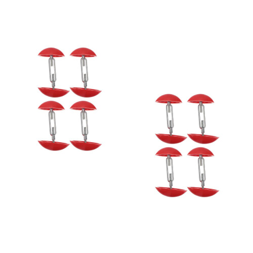 4Pairs Mini Adjustable Shoe Stretchers Red Plastic Shoe Expanders 2