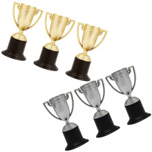 2 Pcs Trophies For Kids Miniature Trophy Ornament Toy Staff Khaki