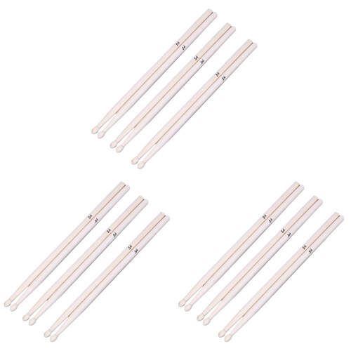 9 Pairs 5A Drumsticks With Triangular Mallet Head And Wood Handle 1