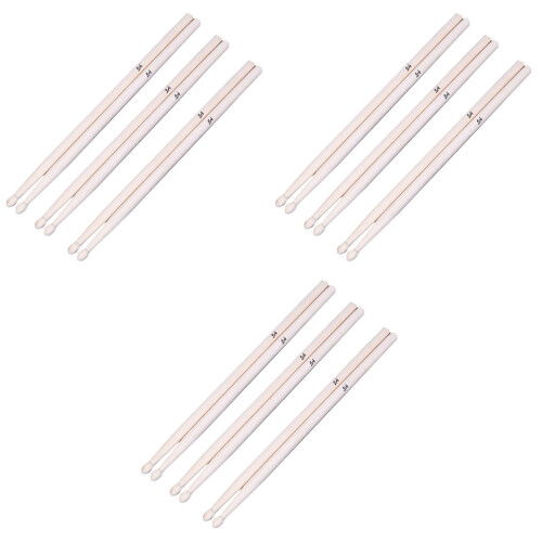 9 Pairs 5A Drumsticks With Triangular Mallet Head And Wood Handle 2