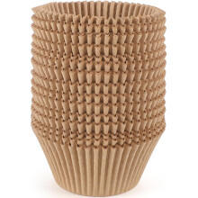 Caperci Jumbo Cupcake Liners White Muffin Baking Cups 150-Count (Natural)