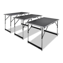 LAPOOH Pasting Table 3 pcs Foldable Height Adjustable,Furniture,Tables,Folding Tables-140641