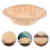 2Pcs Handwoven Beige Rattan Bread Baskets Kitchen Use Heat Safe 11