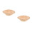 2Pcs Handwoven Beige Rattan Bread Baskets Kitchen Use Heat Safe 8