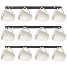 3Pack Hanging Mug Racks for Wall,Coffee Cup Holder Wall Mount with 12 Mug Hooks,Mug Display Rack Cup Holder Storage for Kitchen, Home, Coffee Bar