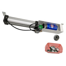 Aluminum Can Crusher, Heavy Duty Pneumatic Cylinder Soda Beer Can Crusher, Eco-Friendly Recycling Tool (Push Button Valve Style)