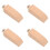 4Pcs Small Beech Wood Sanding Blocks with Sandpaper Clamp 7