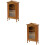 2Pièces Mini Meuble Bois Marron Accessoire Décor Maison 8