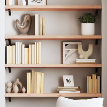 qohoio Wall Shelf 100x30x(2-4) cm Untreated Solid Wood Oak,Wall Shelves,Wooden Shelves for Bedroom,Bathroom,Living Room,Kitchen,Home Office,Laundry r