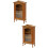 2Pièces Mini Meuble Bois Marron Accessoire Décor Maison 9