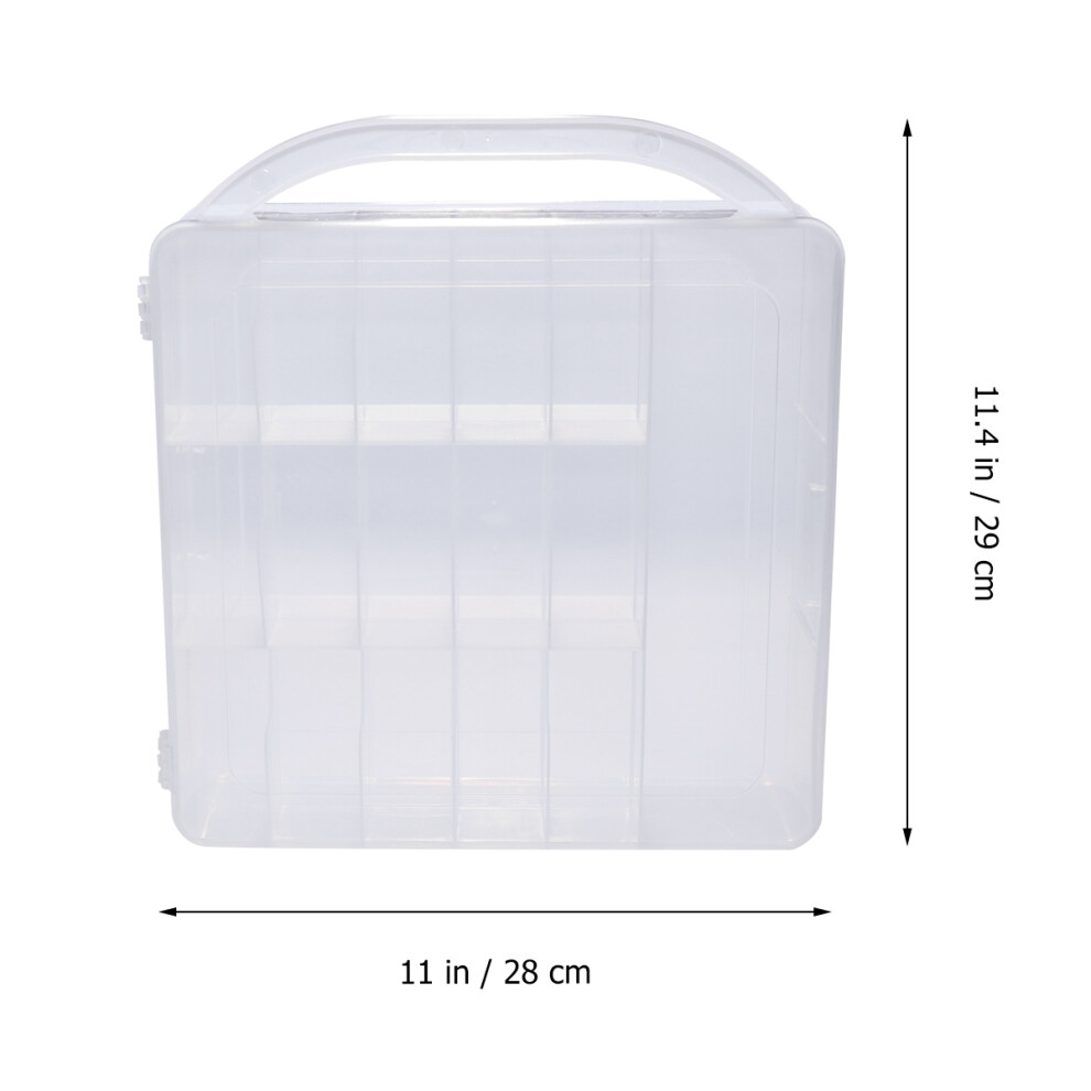 Ohphcall 2Pcs Clear Cosmetic Storage Case Space-Saving Plastic Lipstick Holder