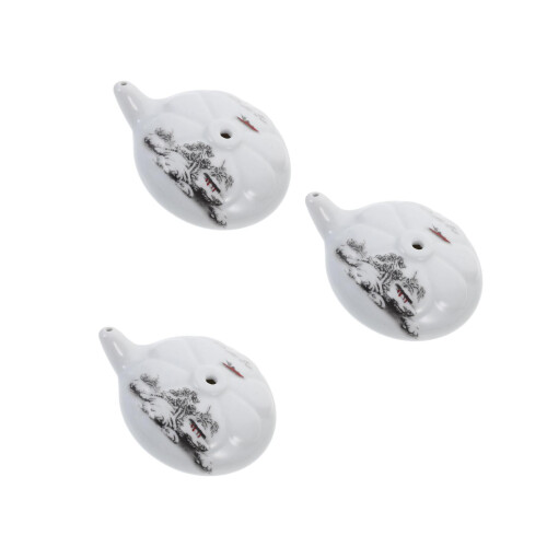 3Pcs Portable White Ceramic Calligraphy Ink Water Droppers Gift Set 2