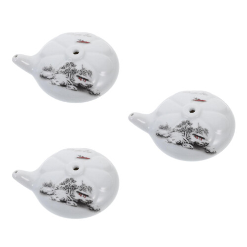 3Pcs Portable White Ceramic Calligraphy Ink Water Droppers Gift Set 1