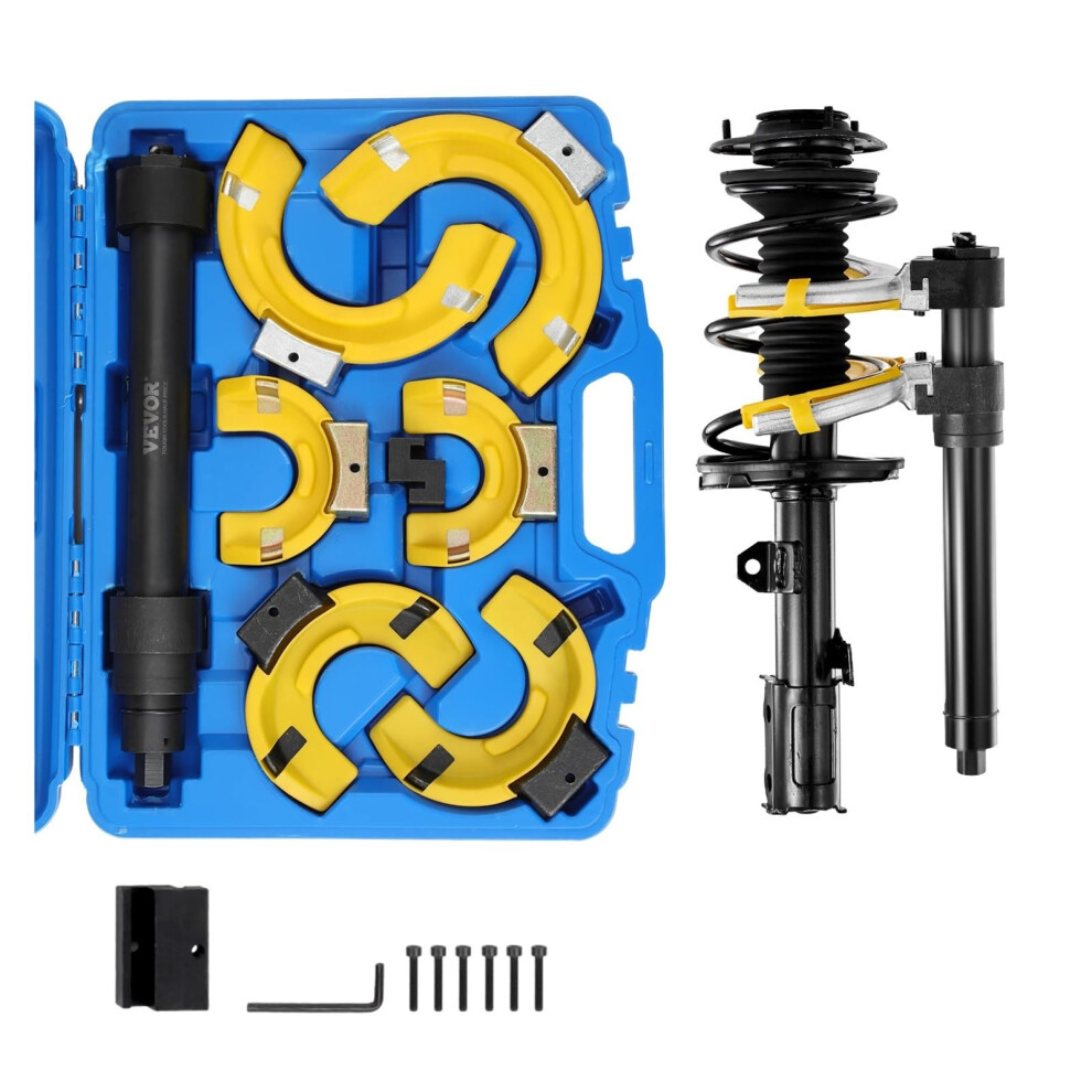 Heavy Duty Macpherson Strut Spring Compressor Tool With Interchangeable Forks For Safe Coil Compression 9113335621251