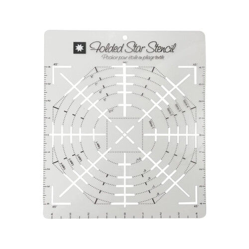 1 Pcs Folded Star Guide Stencil Sewing Quilting Template for Fabric Patchwork Plastic Template DIY Bowl Comfortable Suit for Any Pattern