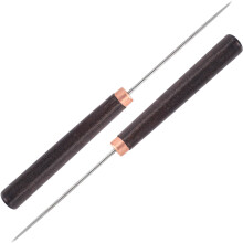 Alpinleux 2 Pcs Awl Tool with Wooden Handle, Leather Awl Punch Tool, Slender Scratch Awl, Awl Repair Tool for Leather Crafts, Tailors, Punching, Stit