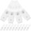 100Pcs White Acrylic Badge Clips Name Tag Holders for Work Id 2