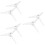 6Pcs Plastic Christmas Tree Support Rack Sturdy White Xmas Tree Base 7