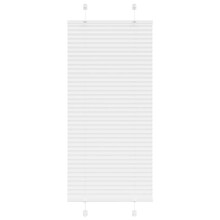 qohoio 4015491 Pleated Blind White 55x150 cm Fabric Width 54.4 cm Polyester,Temporary Blinds for Windows,No Drill Blinds Stick on Curtains Blinds for