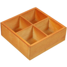 2Pcs Chocolate Wood Planter Tray Multi-Grid Organizer for Home Use