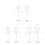 6Pcs White Plastic Body Mannequin with Movable Joints for Home Display 4
