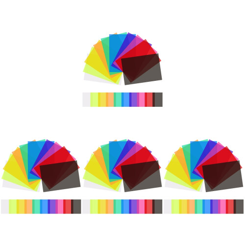 80Pcs Multi Colored Plastic Light Diffuser Sheets with Protective Film 1