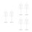 6Pcs White Plastic Body Mannequin with Movable Joints for Home Display 8