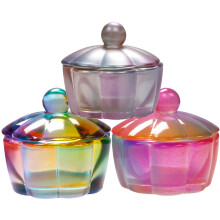 15Pcs Stylish Assorted Color Manicure Cups Nail Powder Mixing Dishes