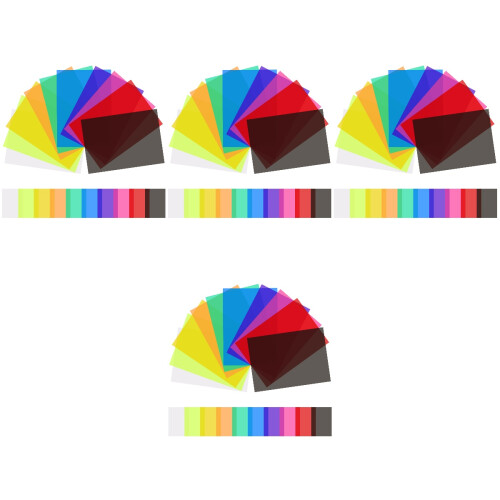 80Pcs Multi Colored Plastic Light Diffuser Sheets with Protective Film 2